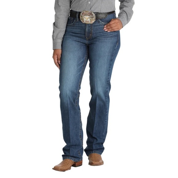 Cinch Emerson 32 Long Performance Rise Relaxed Fit Straight Blue Western Cowgirl - Picture 1 of 16